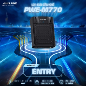 LOA SUB GẦM GHẾ ALPINE PWE-M770 KÍCH THƯỚC 7INCH